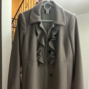 J Crew jacket with ruffle trim